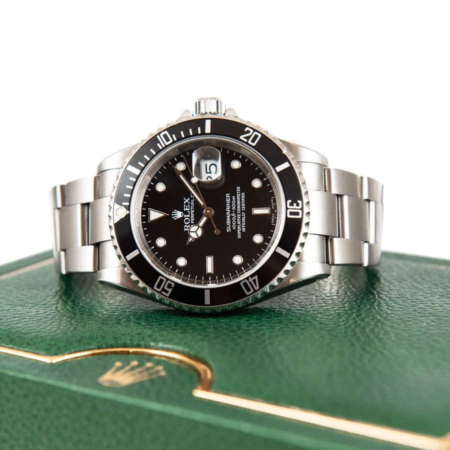 Pre-Owned Rolex Submariner Black Dial Stainless Steel Ref: 16610 - My Jewel World