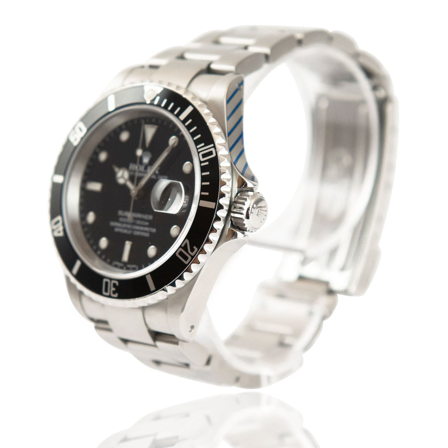 Pre-Owned Rolex Submariner Black Dial Stainless Steel Ref: 16610 - My Jewel World