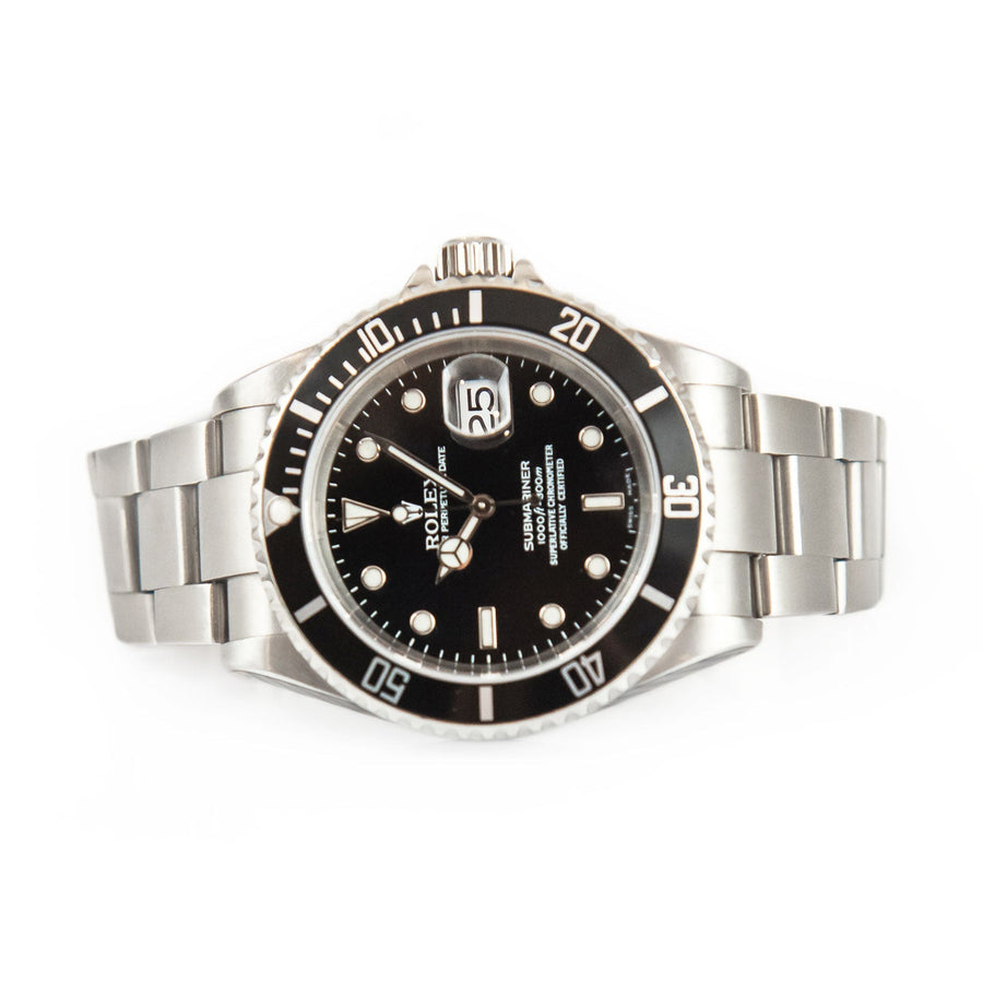 Pre-Owned Rolex Submariner Black Dial Stainless Steel Ref: 16610 - My Jewel World