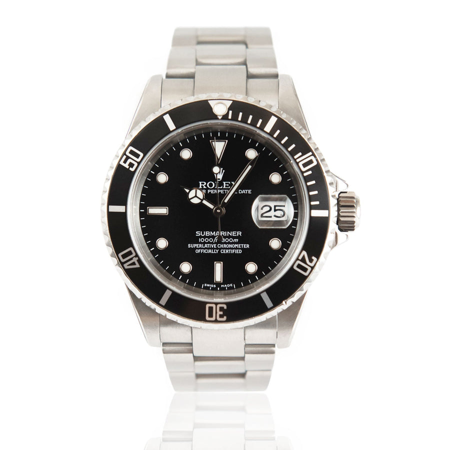 Pre-Owned Rolex Submariner Black Dial Stainless Steel Ref: 16610 - My Jewel World