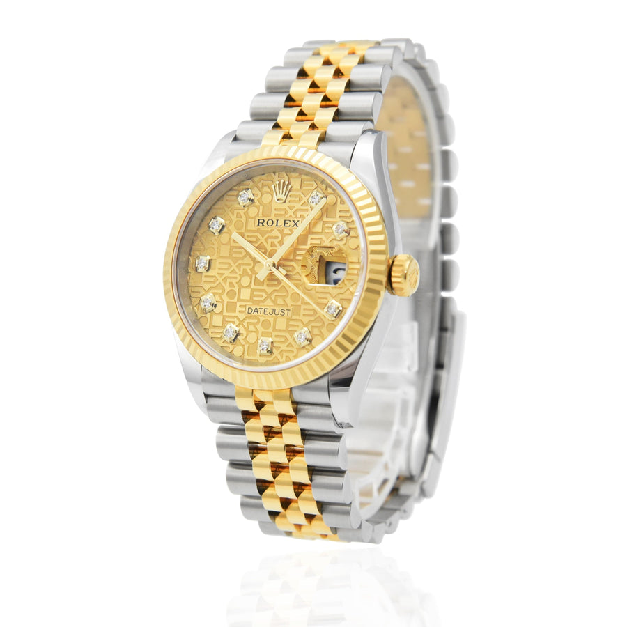 Rolex DateJust Champagne Diamond Dial Gold & Steel Ref: 126233 - David Ashley