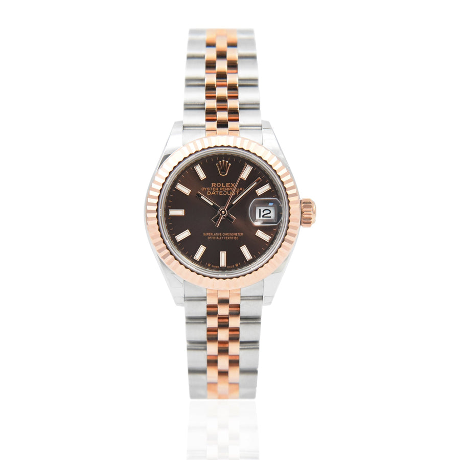 Rolex DateJust Chocolate Dial Stainless & 18K Rose Gold Ref: 279171 - David Ashley