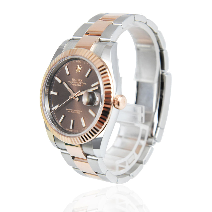 Rolex DateJust Chocolate Dial Stainless Steel Ref: 126331 - David Ashley