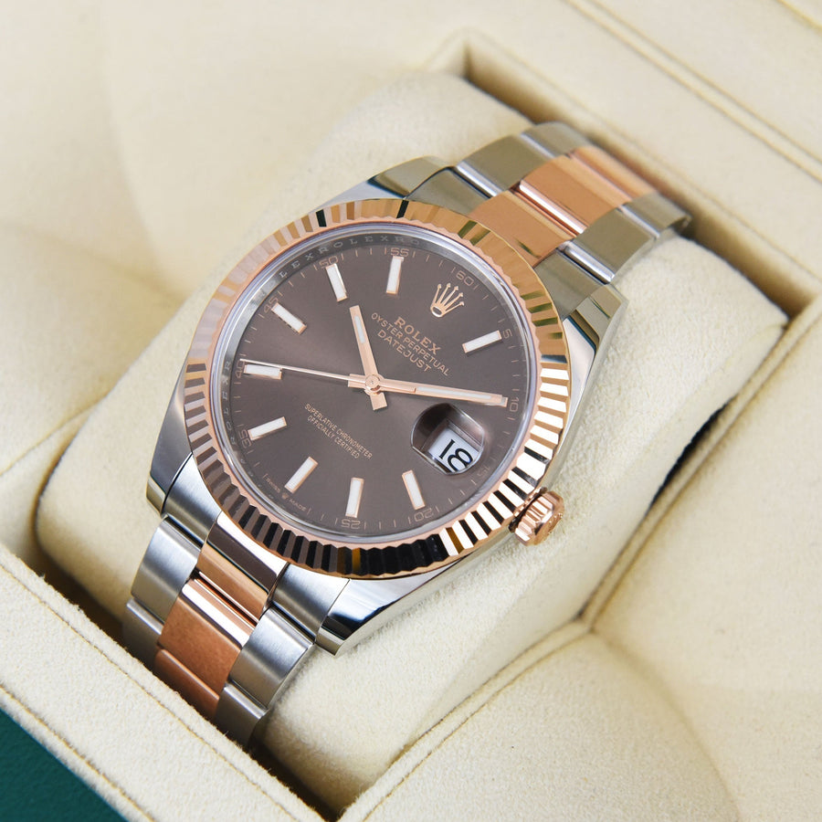 Rolex DateJust Chocolate Dial Stainless Steel Ref: 126331 - David Ashley