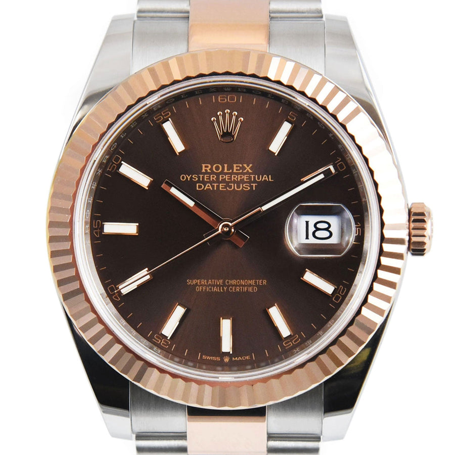 Rolex DateJust Chocolate Dial Stainless Steel Ref: 126331 - David Ashley