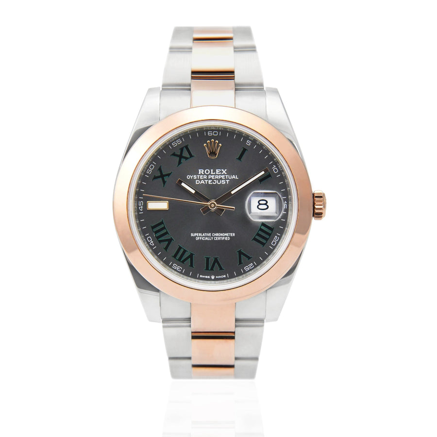 Rolex DateJust Grey Dial Steel & Rose Gold Ref: 126301 - David Ashley