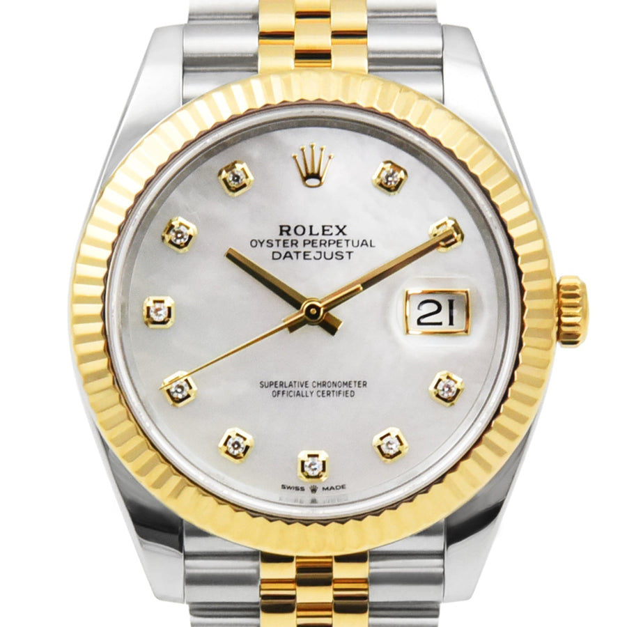 Rolex DateJust Mother Of Pearl Dial Gold & Steel Ref: 126333 - David Ashley