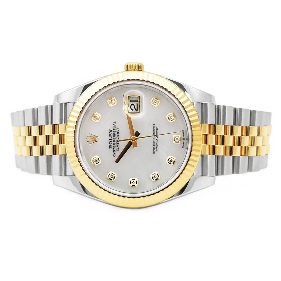 Rolex DateJust Mother Of Pearl Dial Gold & Steel Ref: 126333 - David Ashley