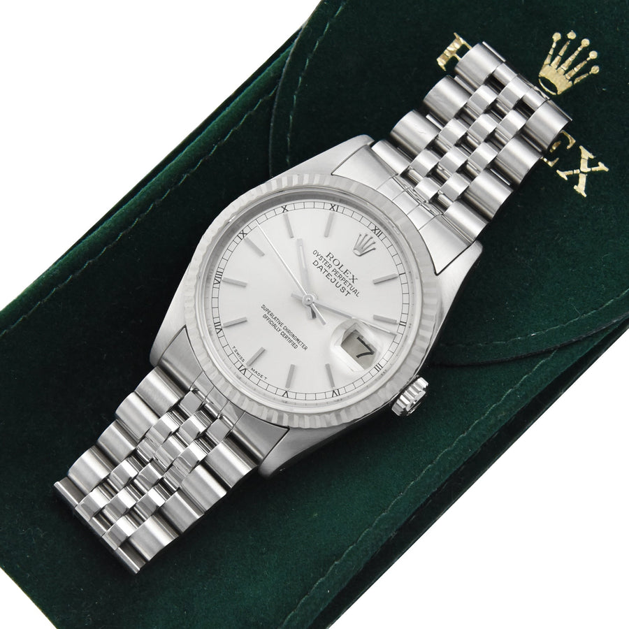 Rolex DateJust Silver Dial Stainless Steel Ref: 16234 - David Ashley