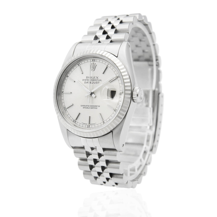 Rolex DateJust Silver Dial Stainless Steel Ref: 16234 - David Ashley