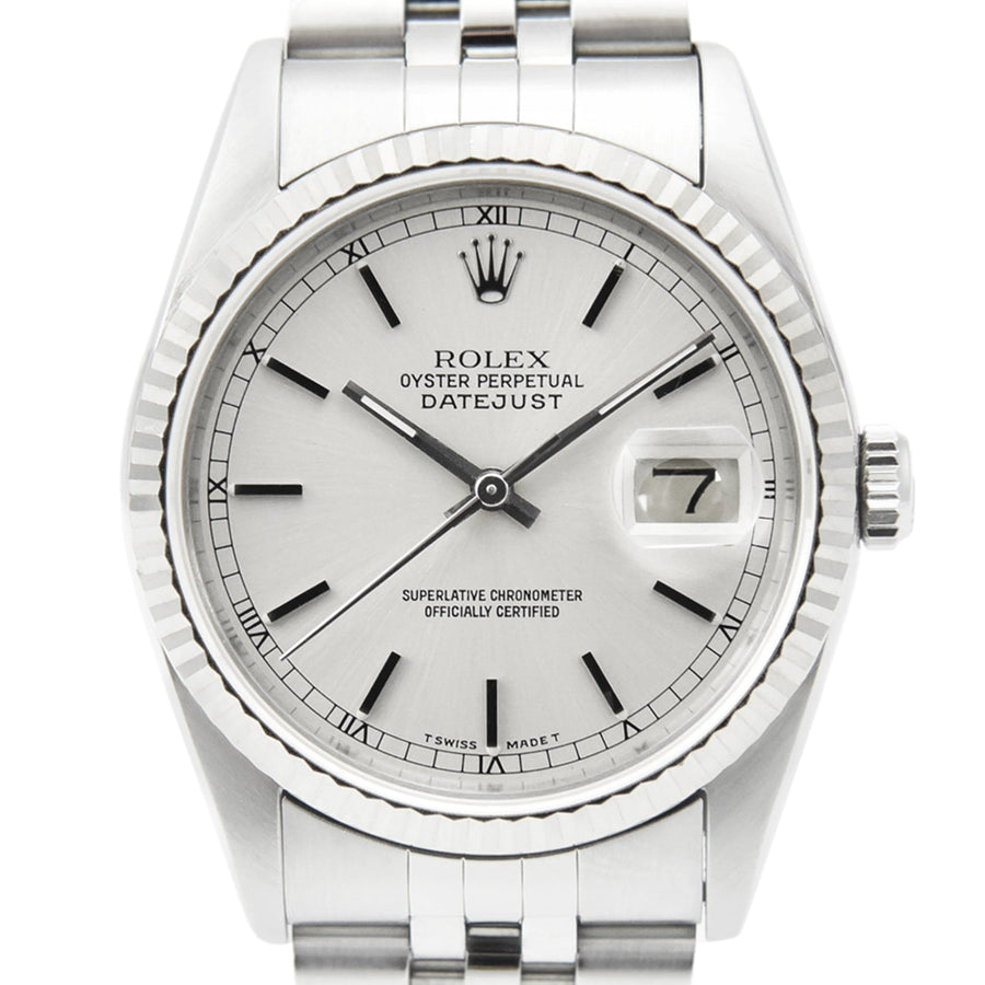 Rolex DateJust Silver Dial Stainless Steel Ref: 16234 - David Ashley