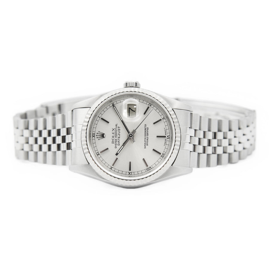Rolex DateJust Silver Dial Stainless Steel Ref: 16234 - David Ashley