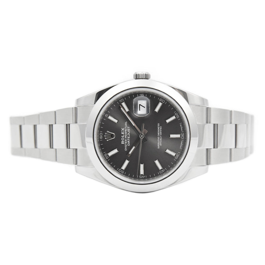 Rolex DateJust Slate Dial Stainless Steel Ref: 126300 - David Ashley