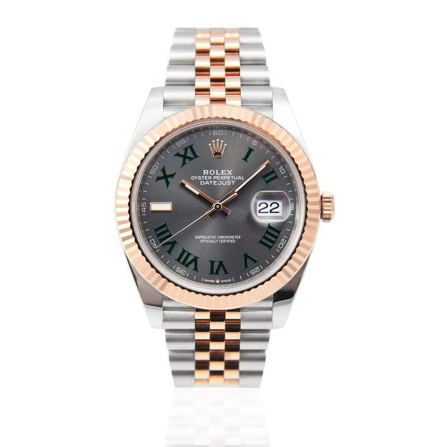 Rolex DateJust Wimbledon Dial Stainless Steel & Rose Gold Ref: 126331 - David Ashley