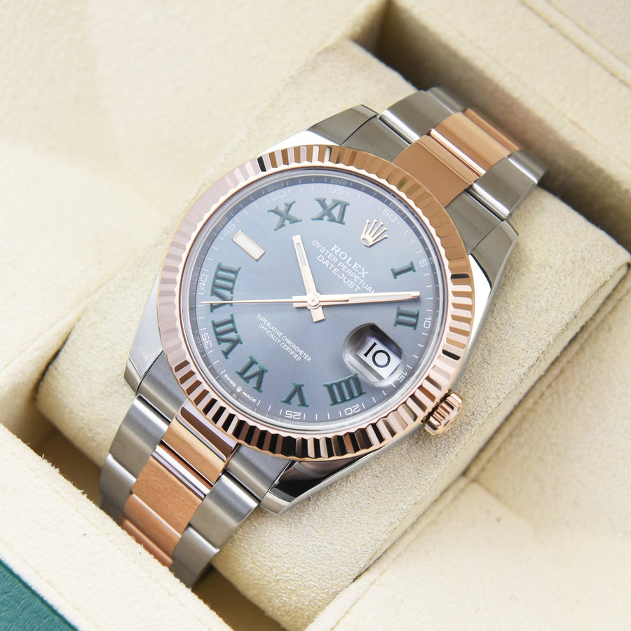 Rolex DateJust Wimbledon Dial Stainless Steel & Rose Gold Ref: 126331 - David Ashley