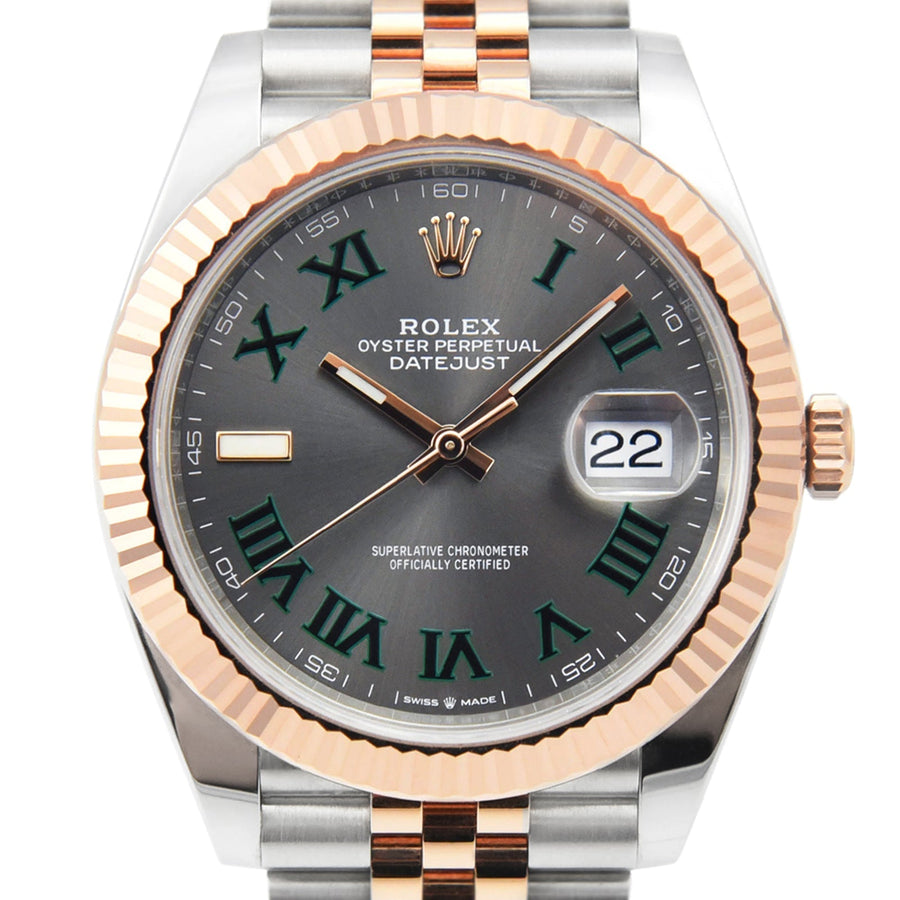 Rolex DateJust Wimbledon Dial Stainless Steel & Rose Gold Ref: 126331 - David Ashley