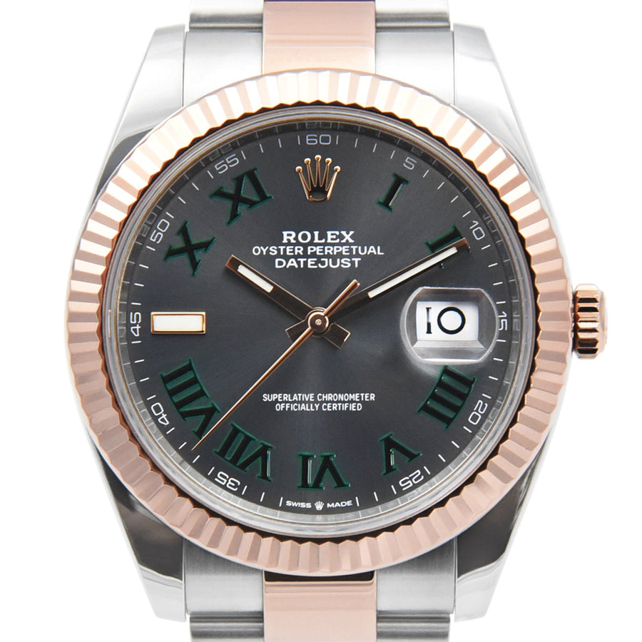 Rolex DateJust Wimbledon Dial Stainless Steel & Rose Gold Ref: 126331 - David Ashley