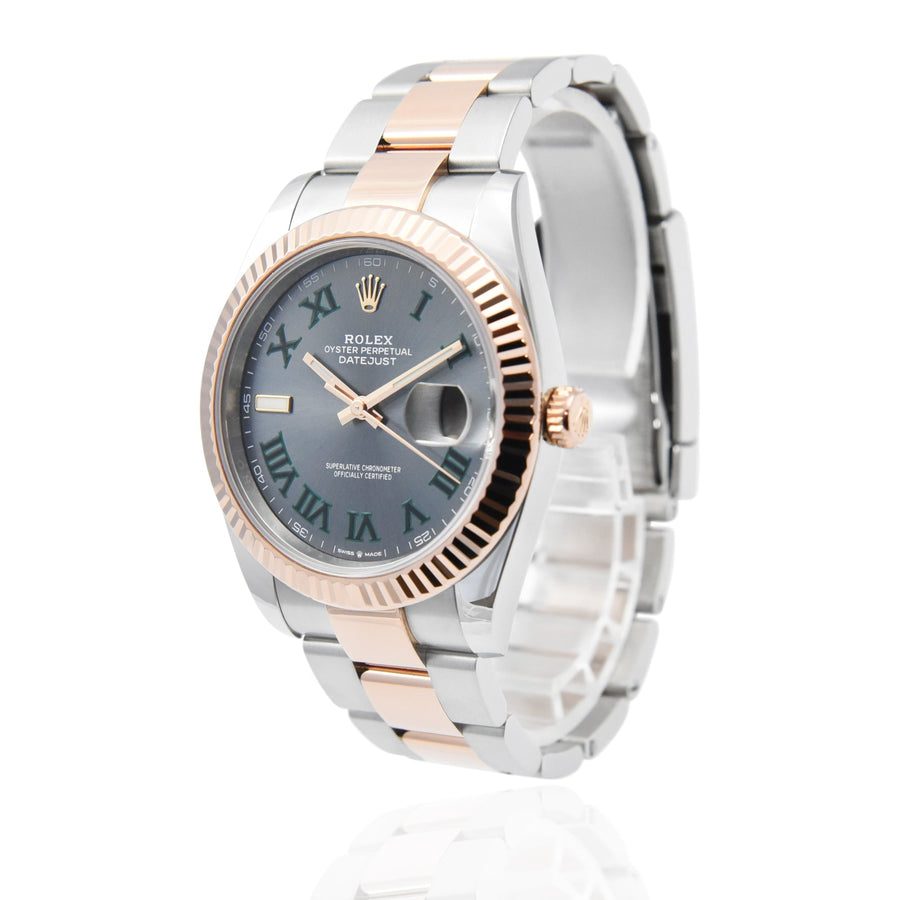 Rolex DateJust Wimbledon Dial Stainless Steel & Rose Gold Ref: 126331 - David Ashley