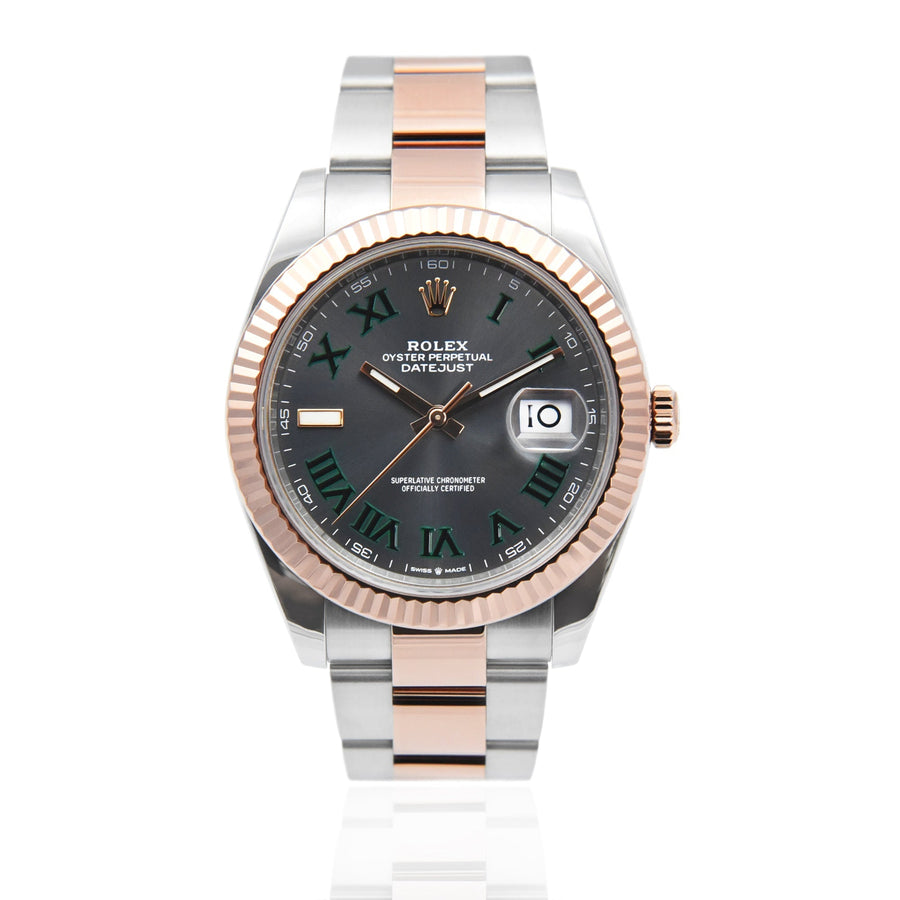 Rolex DateJust Wimbledon Dial Stainless Steel & Rose Gold Ref: 126331 - David Ashley