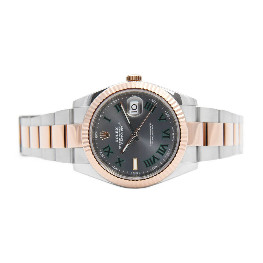 Rolex DateJust Wimbledon Dial Stainless Steel & Rose Gold Ref: 126331 - David Ashley