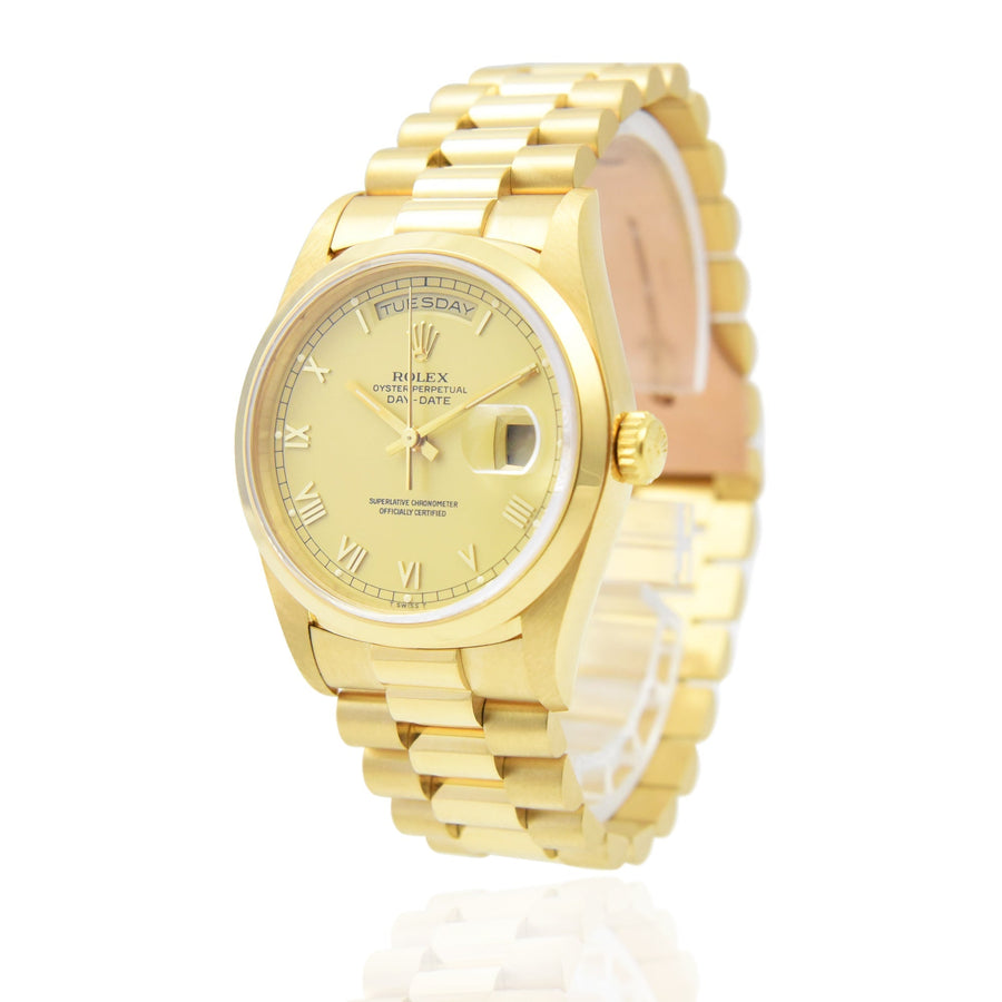 Rolex Day-Date Champagne Dial 18K Yellow Gold Ref: 18208 - David Ashley