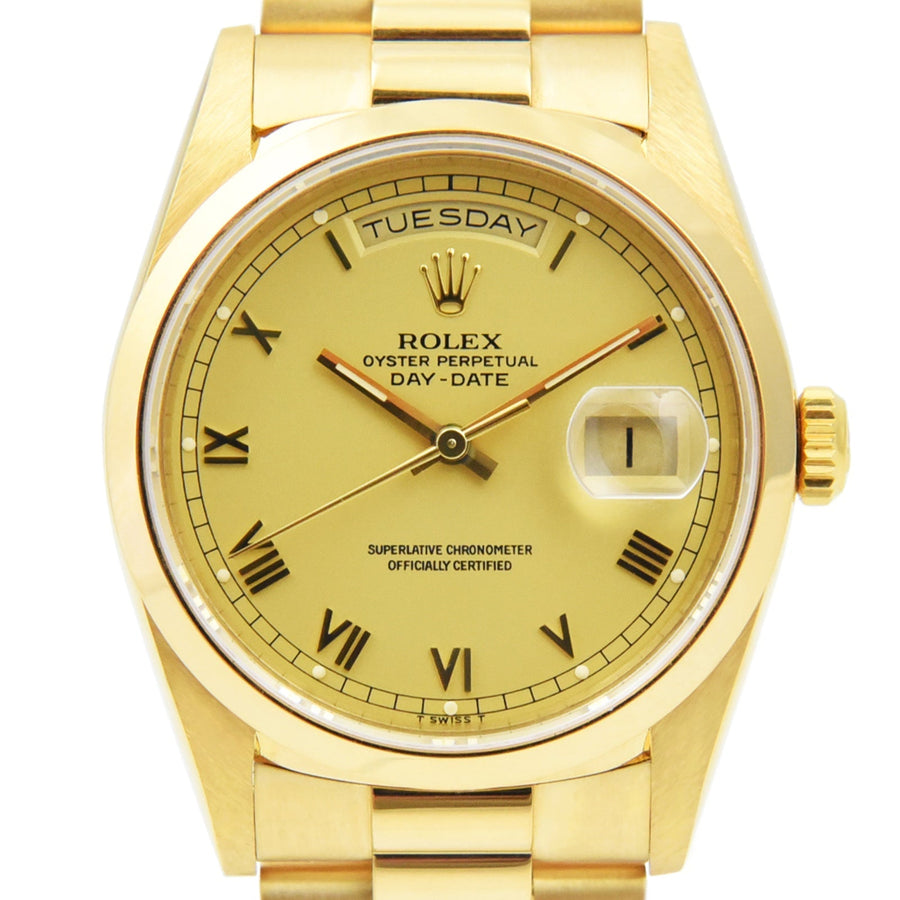 Rolex Day-Date Champagne Dial 18K Yellow Gold Ref: 18208 - David Ashley