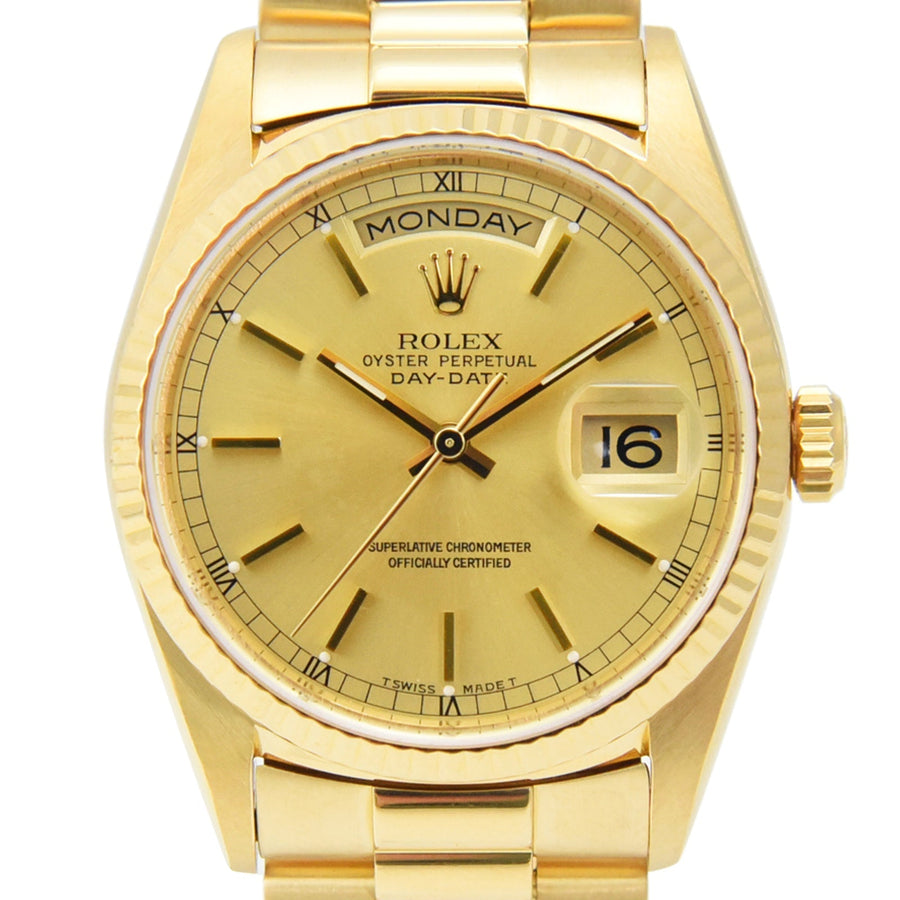 Rolex Day-Date Champagne Dial 18K Yellow Gold Ref: 18238 - David Ashley