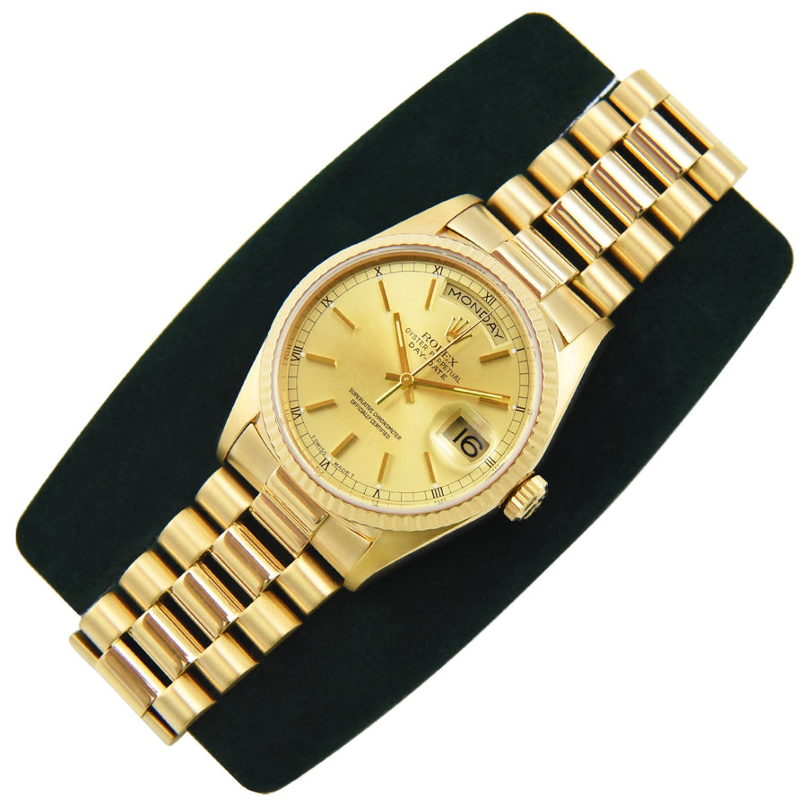 Rolex Day-Date Champagne Dial 18K Yellow Gold Ref: 18238 - David Ashley