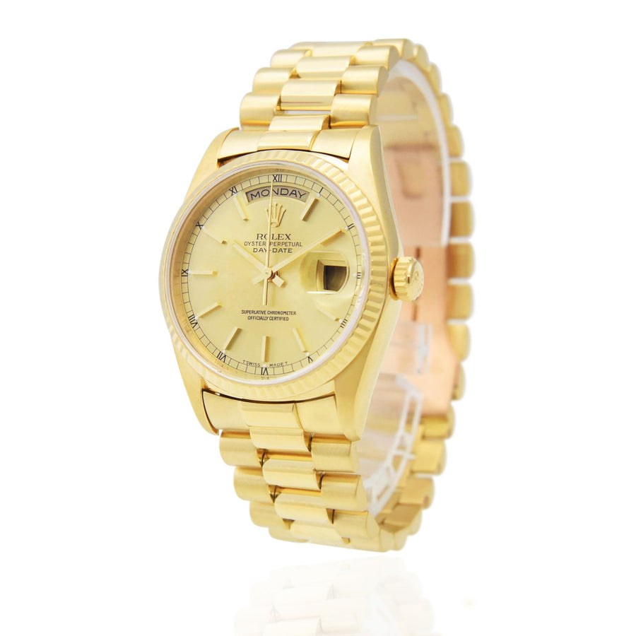 Rolex Day-Date Champagne Dial 18K Yellow Gold Ref: 18238 - David Ashley