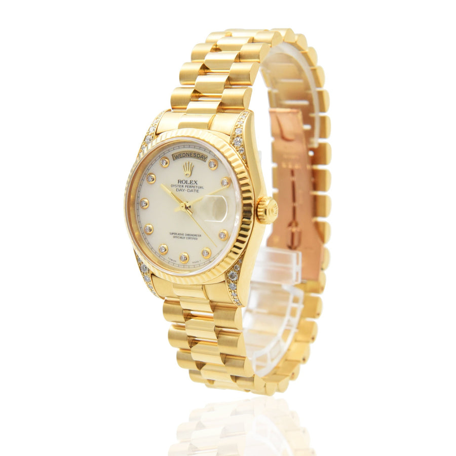 Rolex Day-Date Cream Dial 18K Yellow Gold Ref: 18338 - David Ashley