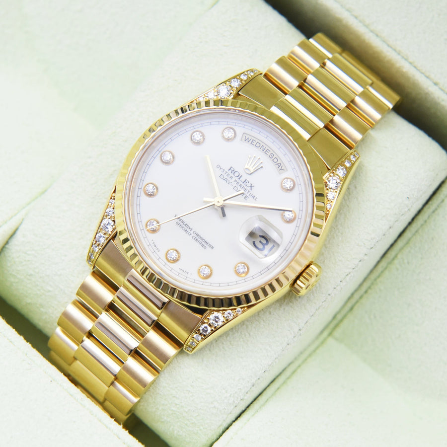 Rolex Day-Date Cream Dial 18K Yellow Gold Ref: 18338 - David Ashley