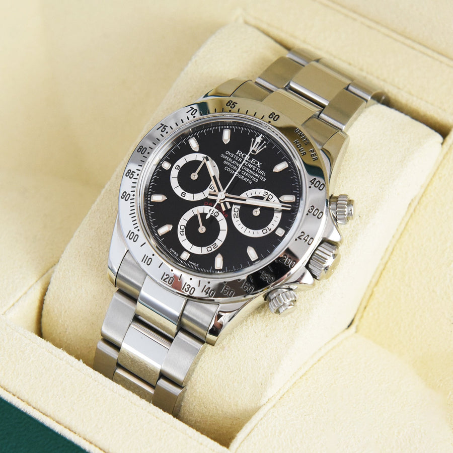 Rolex Daytona Black Dial Stainless Steel Ref: 116520 - David Ashley