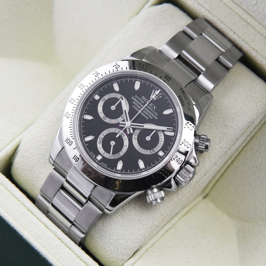 Rolex Daytona Black Dial Stainless Steel Ref: 116520 - David Ashley