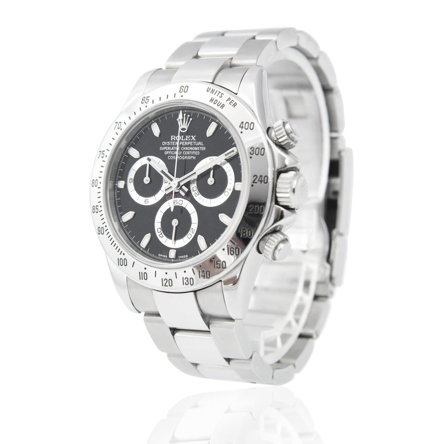 Rolex Daytona Black Dial Stainless Steel Ref: 116520 - David Ashley