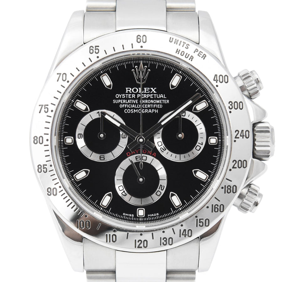 Rolex Daytona Black Dial Stainless Steel Ref: 116520 - David Ashley