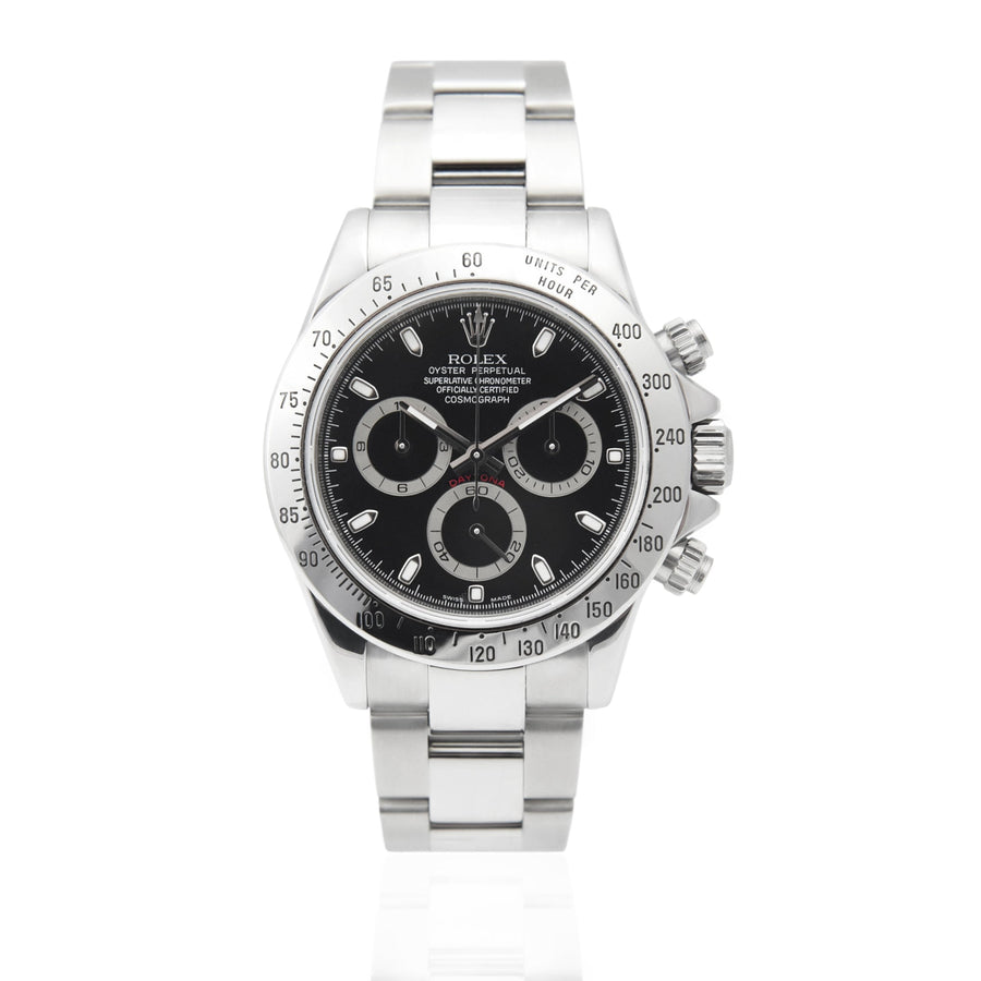 Rolex Daytona Black Dial Stainless Steel Ref: 116520 - David Ashley