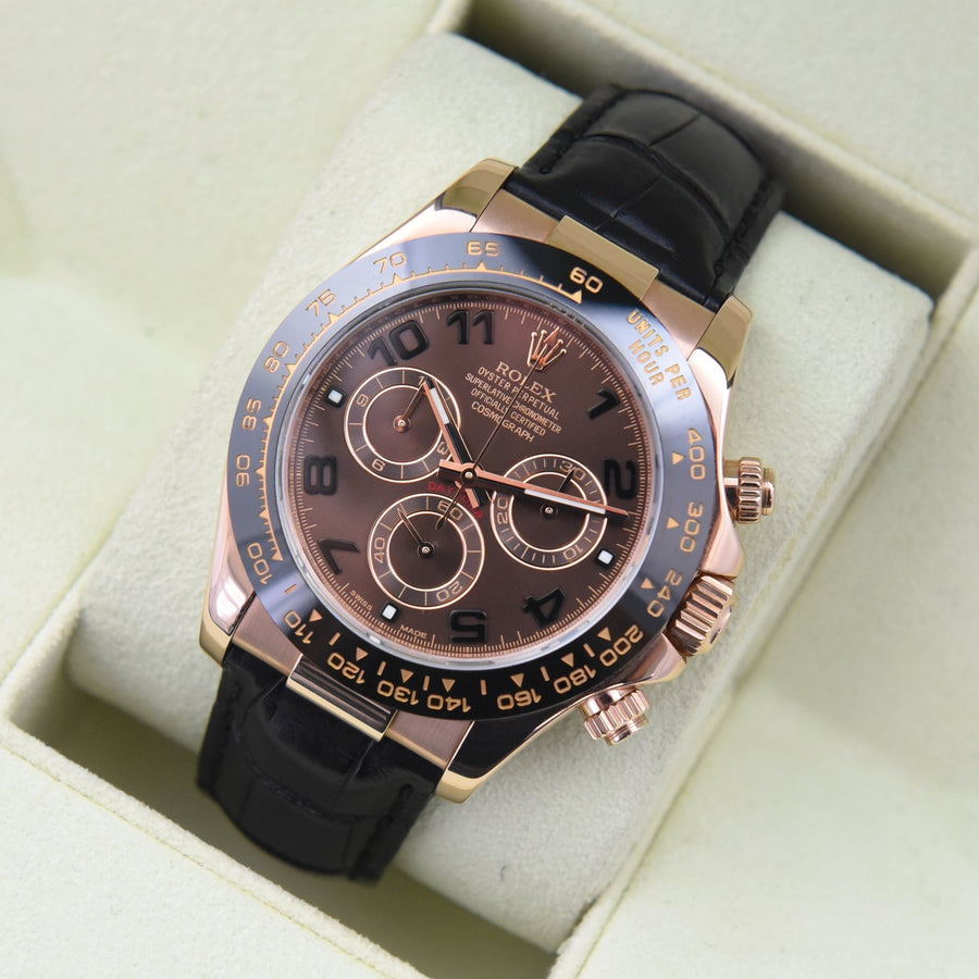 Rolex Daytona Chocolate Dial Leather Ref: 116515LN - David Ashley