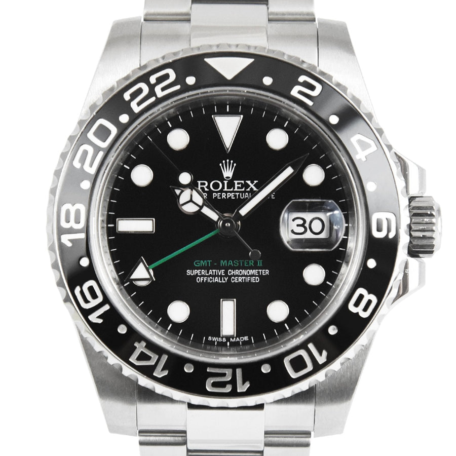 Rolex GMT-Master II Black Dial Stainless Steel Ref: 116710LN - David Ashley