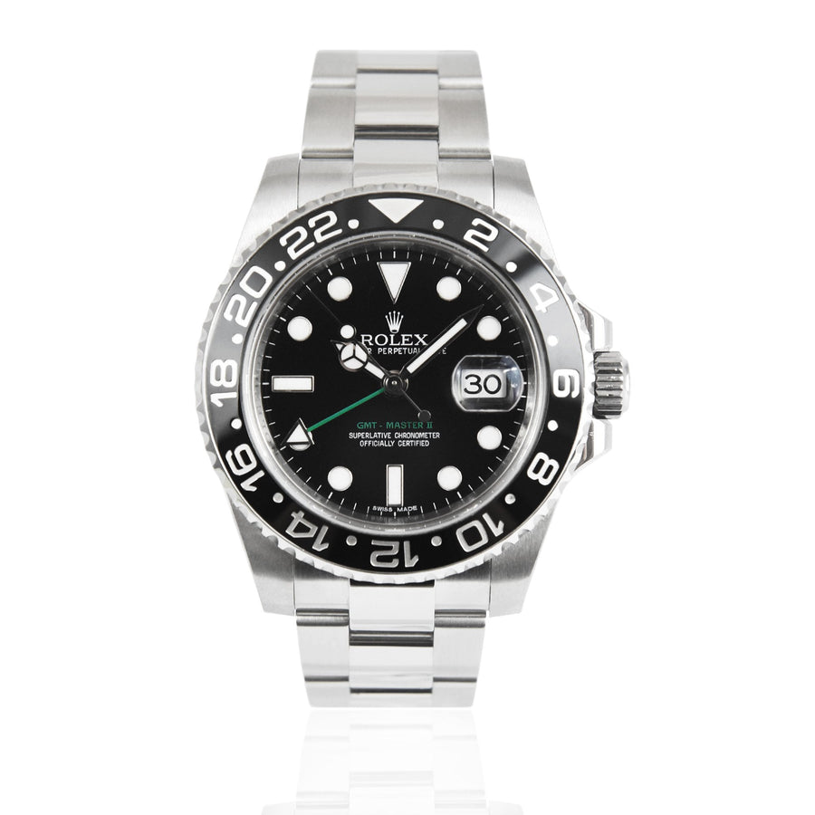 Rolex GMT-Master II Black Dial Stainless Steel Ref: 116710LN - David Ashley