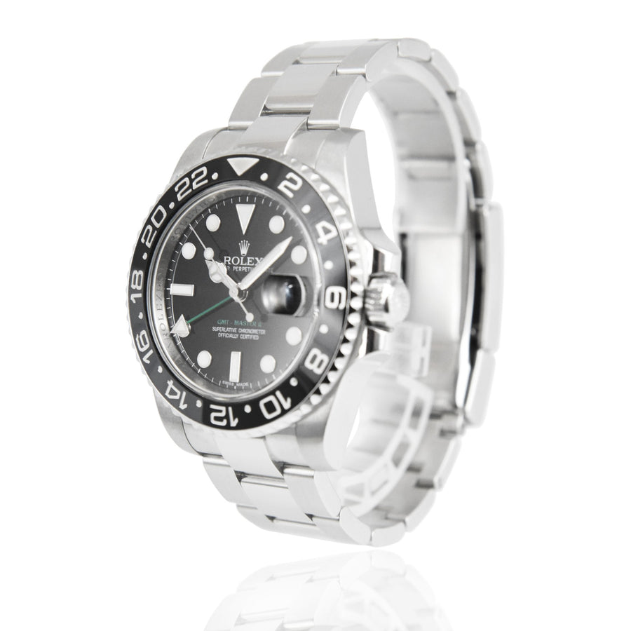 Rolex GMT-Master II Black Dial Stainless Steel Ref: 116710LN - David Ashley