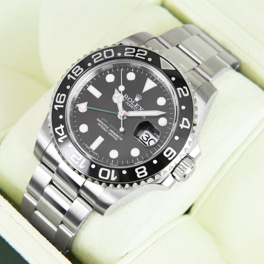 Rolex GMT-Master II Black Dial Stainless Steel Ref: 116710LN - David Ashley