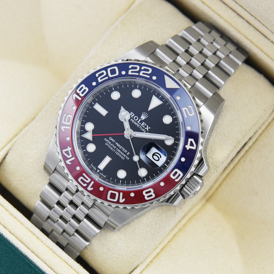 Rolex GMT-Master II Black Dial Stainless Steel Ref: 126710BLRO - David Ashley