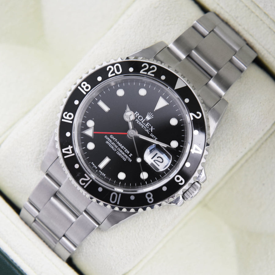 Rolex GMT-Master II Black Dial Stainless Steel Ref: 16710 - David Ashley