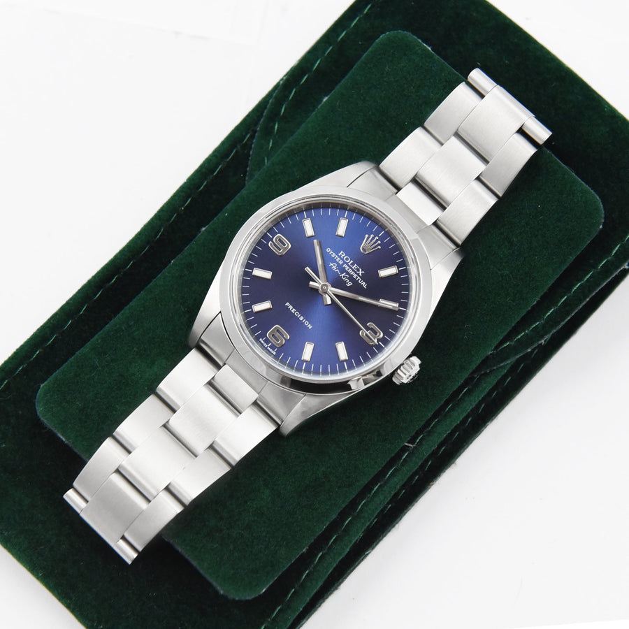 Rolex Oyster Perpetual Date Blue Dial Stainless Steel Ref: 14000M - David Ashley