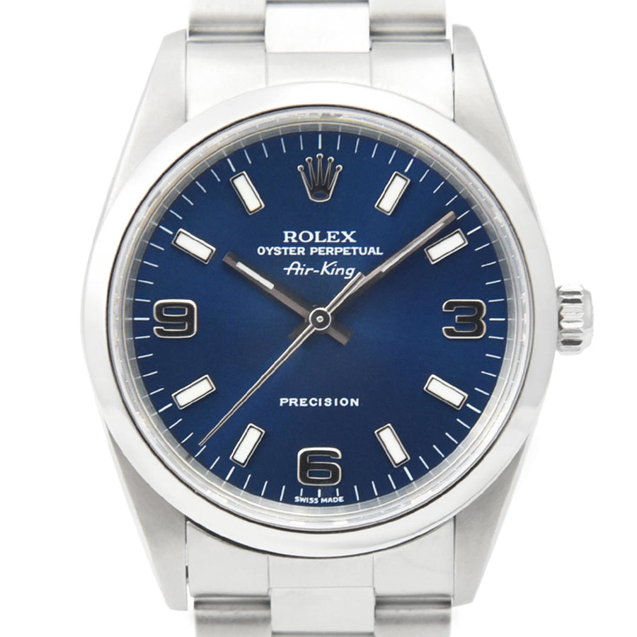 Rolex Oyster Perpetual Date Blue Dial Stainless Steel Ref: 14000M - David Ashley