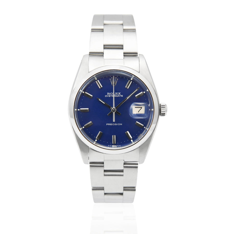 Rolex Oysterdate Precision Blue Dial Stainless Steel Ref: 6694 - David Ashley