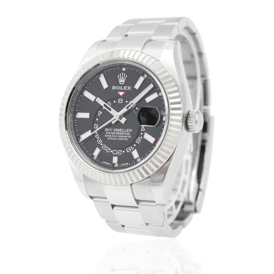 Rolex Sky-Dweller Black Dial Stainless Steel Ref: 326934 - David Ashley