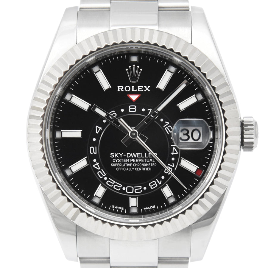 Rolex Sky-Dweller Black Dial Stainless Steel Ref: 326934 - David Ashley