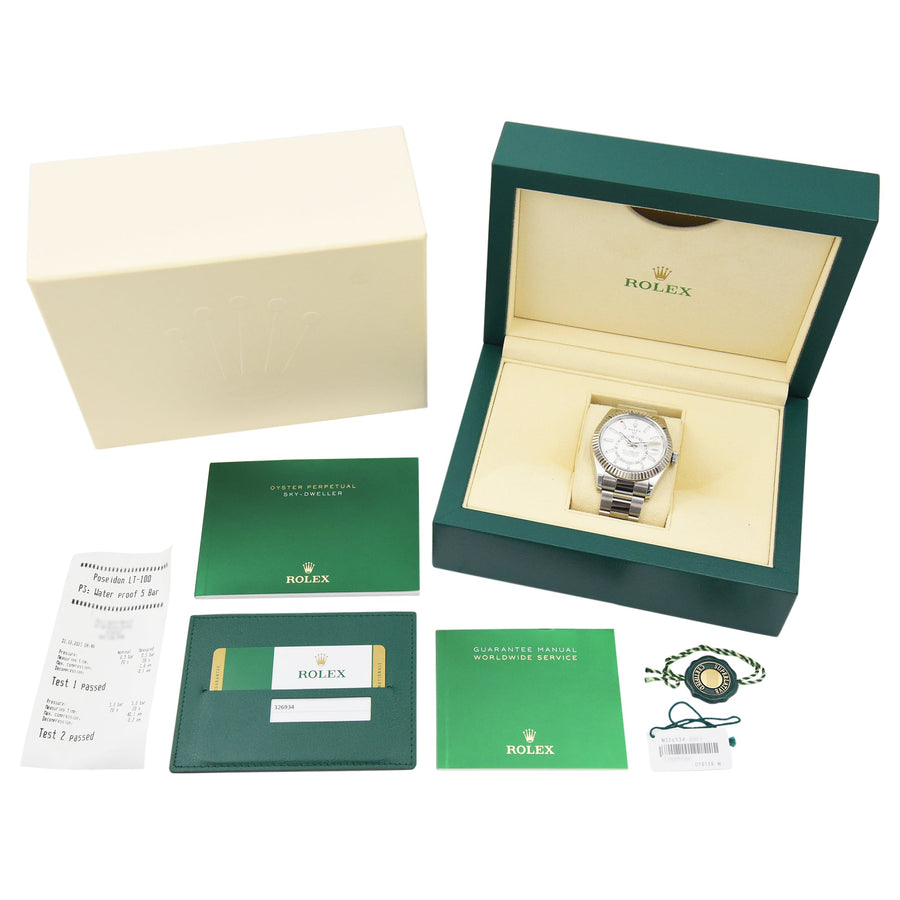 Rolex Sky-Dweller White Dial Stainless Steel Ref: 326934 - David Ashley