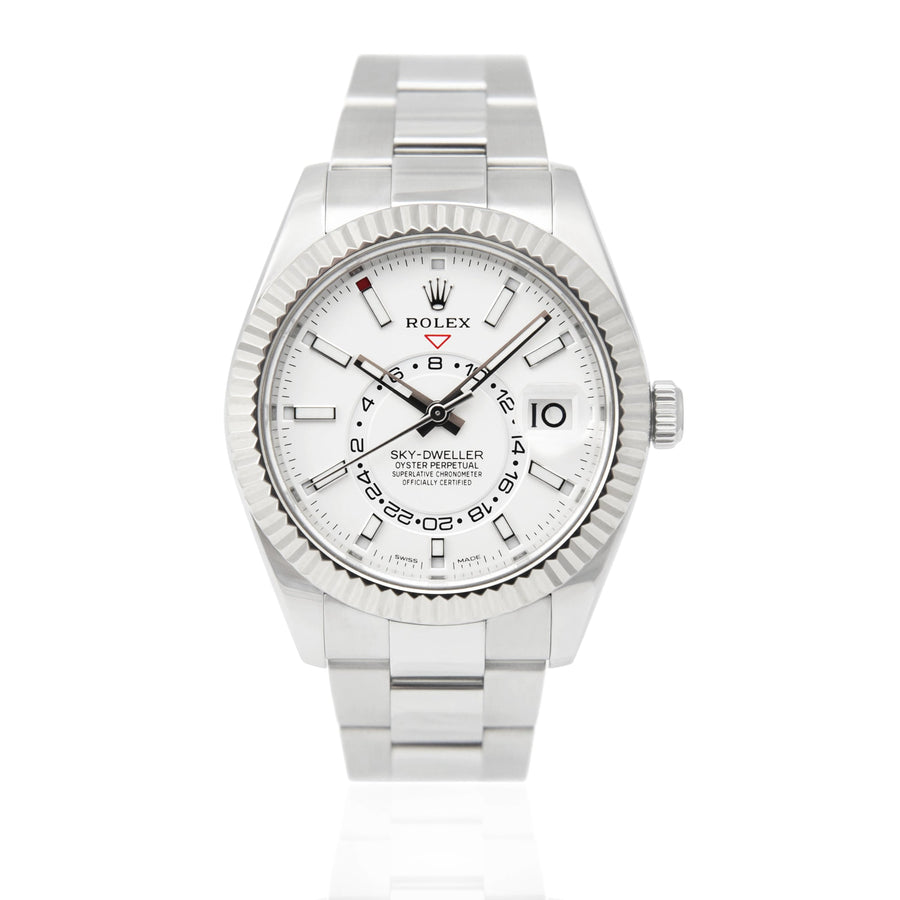 Rolex Sky-Dweller White Dial Stainless Steel Ref: 326934 - David Ashley